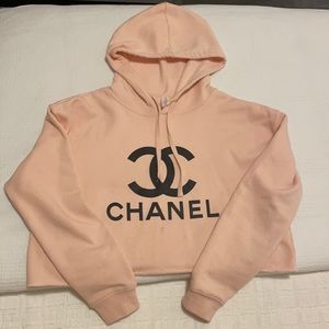 Chanel crop top hoodie